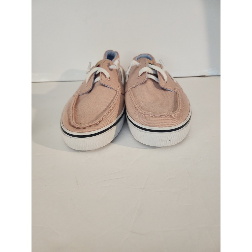 Tommy Hilfiger Womens Boat Shoes Peach‎ Canvas Slip On Sneakers Size 10M - Picture 3 of 4